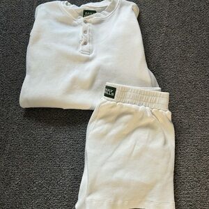 Daily Drills Oversized Thermal Henley and Shorts Set